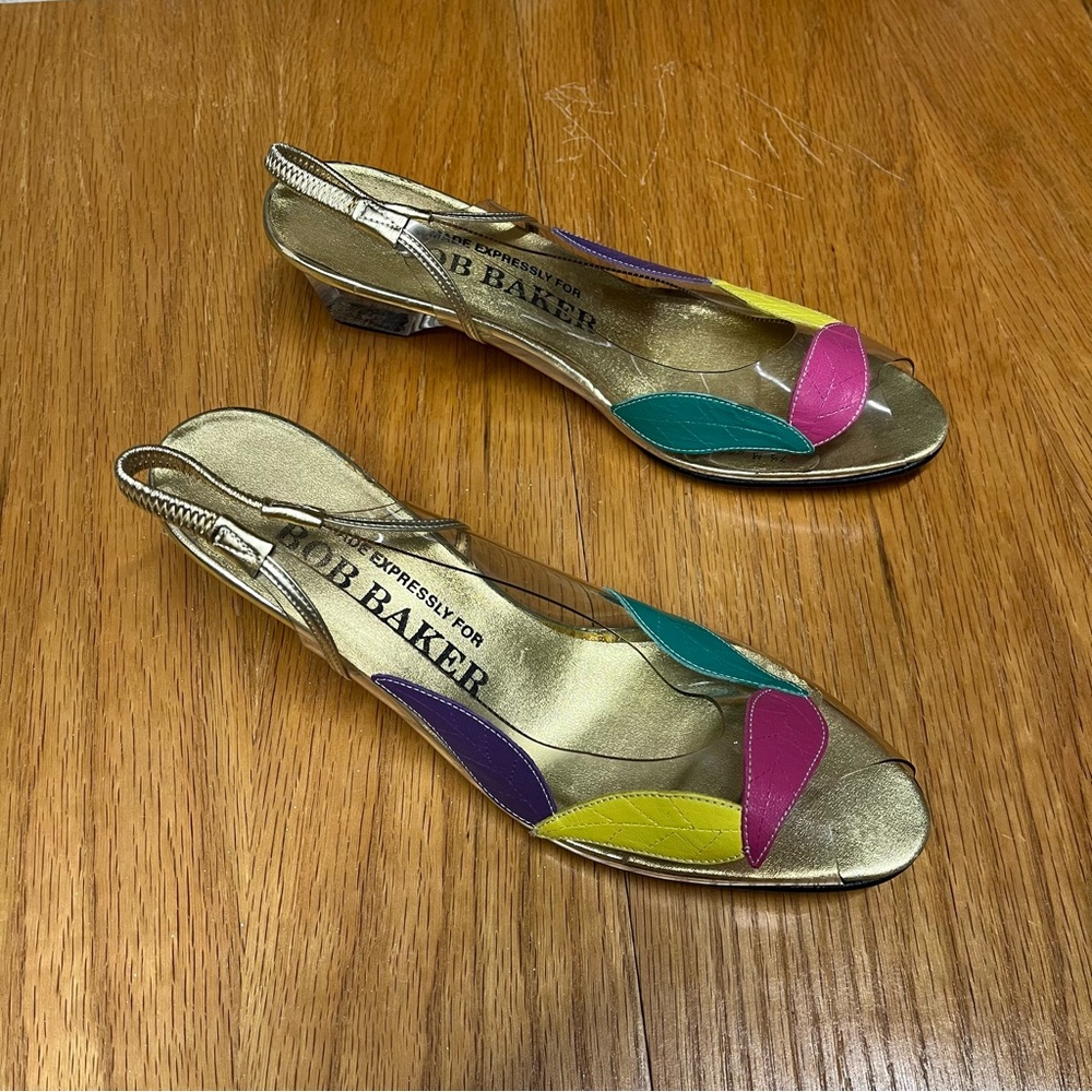 Vintage Bob Baker 1970’s clear peep toe heels| Size 7.5